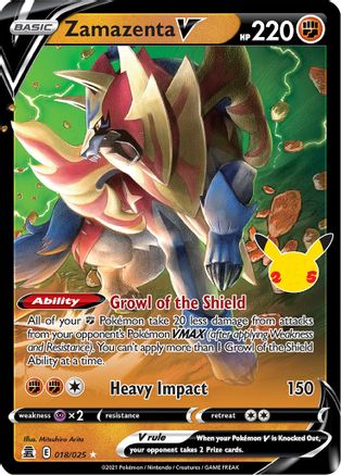 Zamazenta V (18/25) Holofoil [Misc: Celebrations] Pokemon Single Pokémon