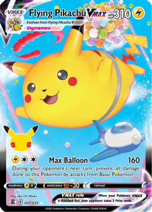 Flying Pikachu VMAX (7/25) Holofoil [Misc: Celebrations] Pokemon Single Pokémon