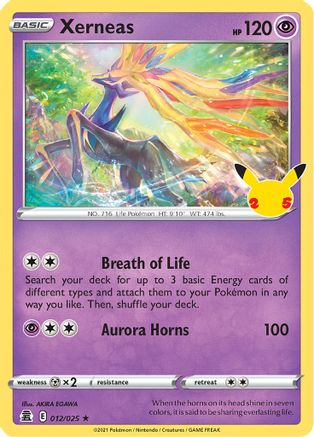 Xerneas (12/25) Holofoil [Misc: Celebrations] Pokemon Single Pokémon