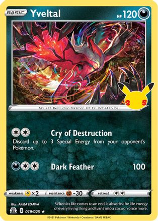 Yveltal (19/25) Holofoil [Misc: Celebrations] Pokemon Single Pokémon