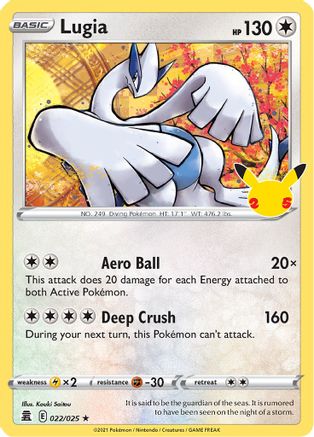 Lugia 22/25 Holofoil [Misc: Celebrations] Pokemon Single Pokémon