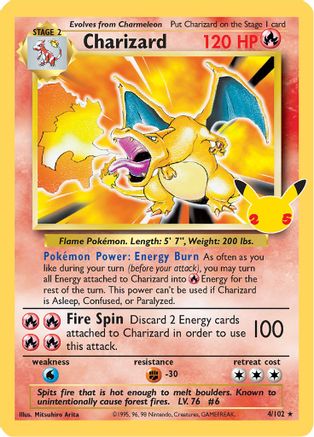 Charizard (4/25) Holofoil [Misc: Celebrations Classic Collection] Pokemon Single Pokémon