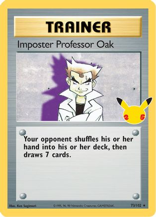 Imposter Professor Oak (73/25) - [Misc: Celebrations Classic Collection] Holofoil Pokemon Single Pokémon