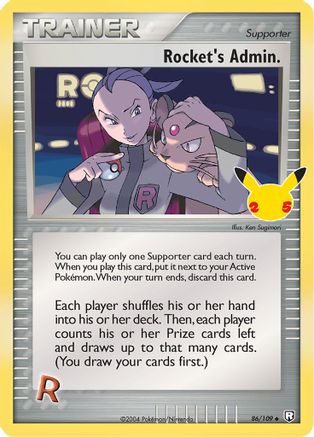 Rocket's Admin. (86/25) Holofoil [Misc: Celebrations Classic Collection] Pokemon Single Pokémon
