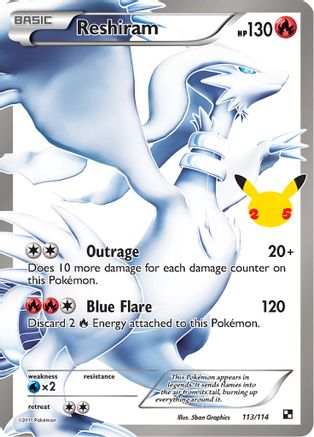 Reshiram 113/25 Holofoil [Misc: Celebrations Classic Collection] Pokemon Single Pokémon