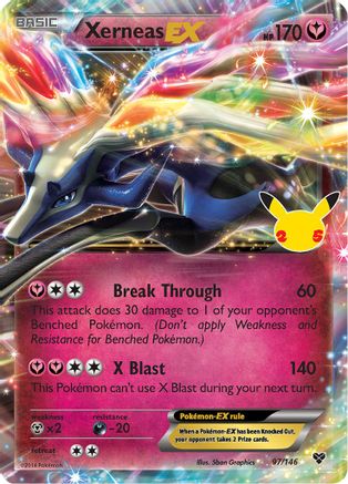 Xerneas EX (97/25) Holofoil [Misc: Celebrations Classic Collection] Pokemon Single Pokémon