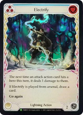 Electrify [FAB048] (Promo)  Rainbow Foil Flesh And Blood Single Flesh And Blood   