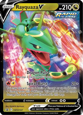 Rayquaza V - SWSH147 (SWSH147/307) Holofoil [Promos: SWSH Promo Cards] Pokemon Single Pokémon