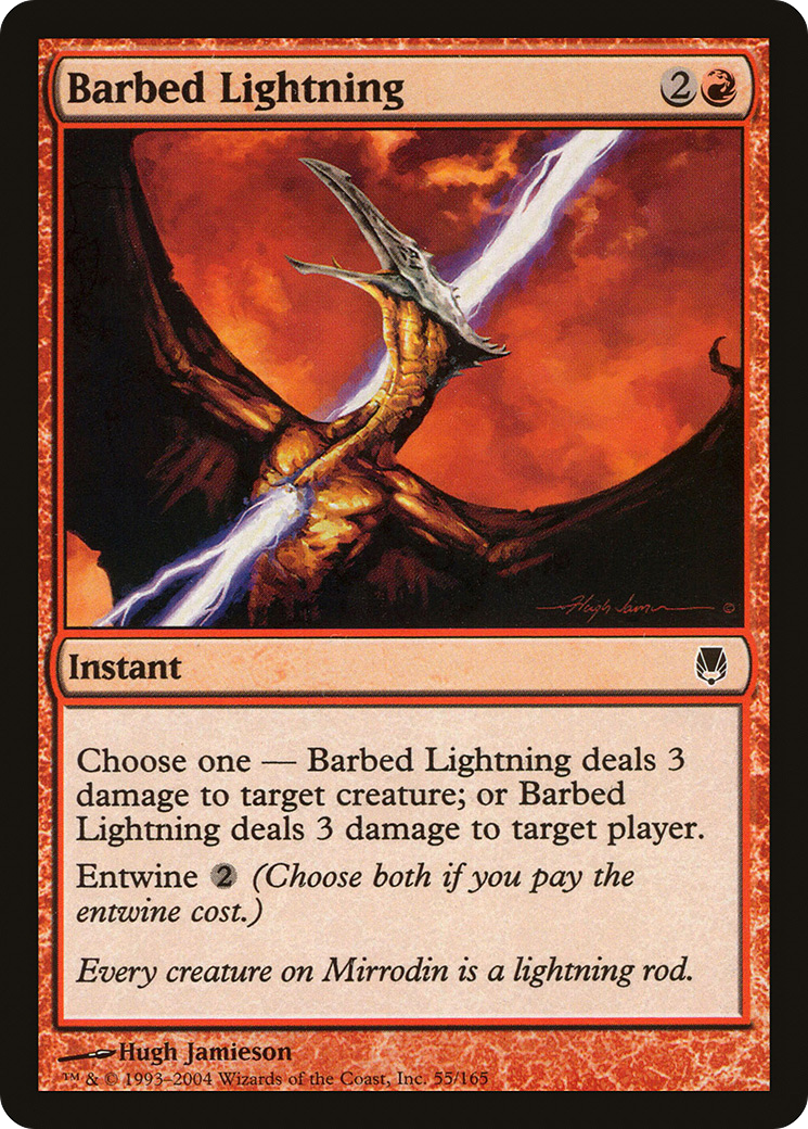 Barbed Lightning (DST-055) [Darksteel] Foil MTG Single Wizards of the Coast