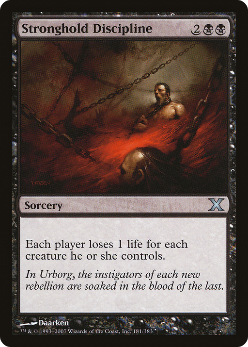 Stronghold Discipline (10E-181) [Tenth Edition] MTG Single Wizards of the Coast