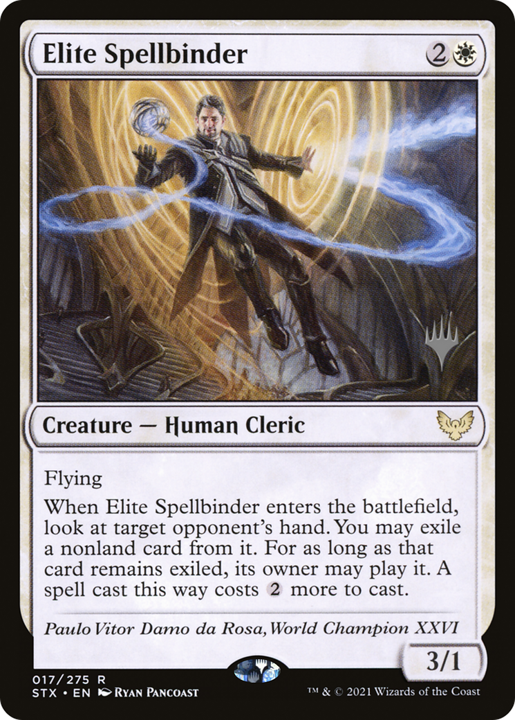 Elite Spellbinder (PPSTX-17P) [Strixhaven: School of Mages Promos] Foil MTG Single Wizards of the Coast