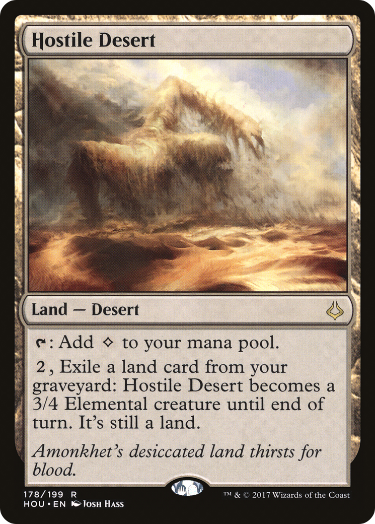 Hostile Desert (HOU-178) [Hour of Devastation] MTG Single Wizards of the Coast