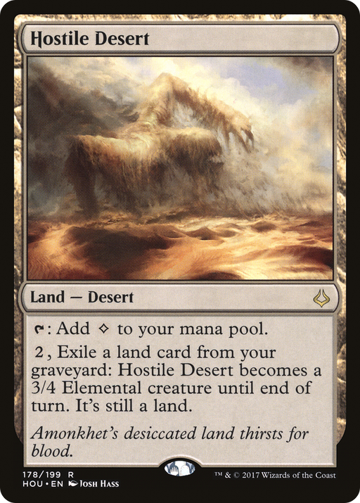 Hostile Desert (HOU-178) [Hour of Devastation] MTG Single Wizards of the Coast