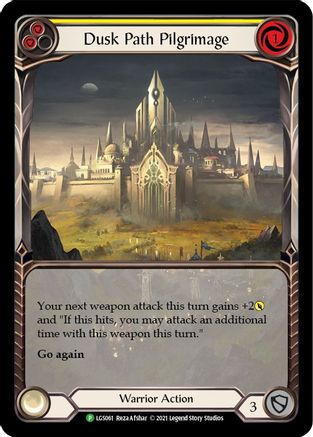 Dusk Path Pilgrimage (Yellow) [LGS061] (Promo)  Rainbow Foil Flesh And Blood Single Flesh And Blood   