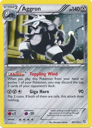 Aggron - 80/124 (Cosmos Holo) () Holofoil [Misc: Blister Exclusives] Pokemon Single Pokémon