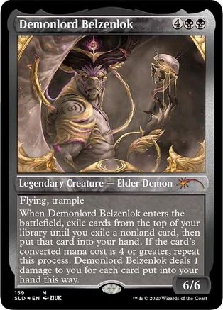 Demonlord Belzenlok (Foil Etched) (SLD-159) [Secret Lair] Drop Series Foil MTG Single Wizards of the Coast