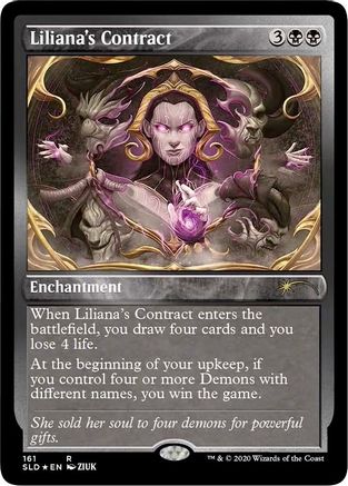 Liliana's Contract (161) (Foil Etched) (SLD-161) [Secret Lair] Drop Series Foil MTG Single Wizards of the Coast
