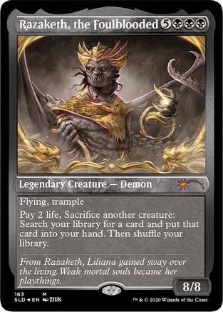Razaketh, the Foulblooded (Foil Etched) (SLD-163) [Secret Lair] Drop Series Foil MTG Single Wizards of the Coast