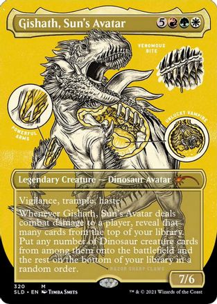 Gishath, Sun's Avatar (Foil Etched) (SLD-320) [Secret Lair Drop Series] Foil MTG Single Wizards of the Coast