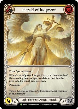 Herald of Judgment [FAB028] (Promo)  Rainbow Foil Flesh And Blood Single Flesh And Blood   