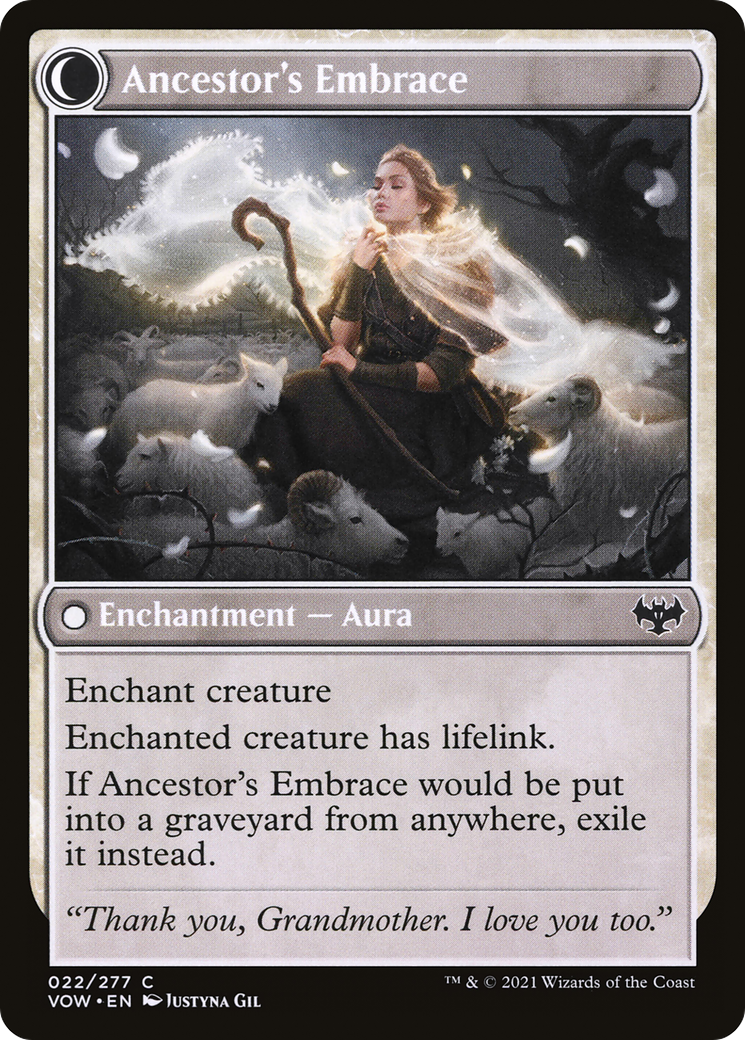 Kindly Ancestor // Ancestor's Embrace (VOW-022) [Innistrad: Crimson Vow] MTG Single Wizards of the Coast