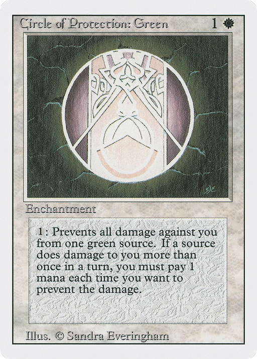Circle of Protection: Green (3ED-011) [Revised Edition] MTG Single Wizards of the Coast