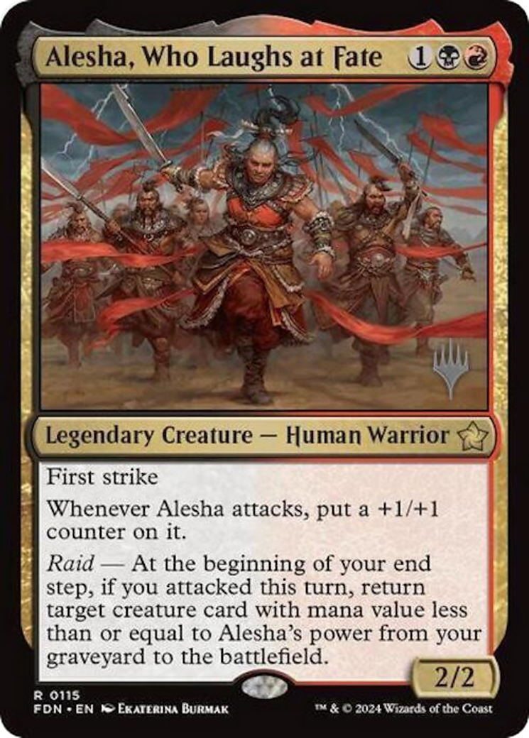 Alesha, Who Laughs at Fate (PPDFT-115) [Foundations Promos] Foil MTG Single Wizards of the Coast