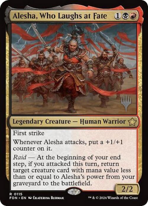 Alesha, Who Laughs at Fate (PPDFT-115) [Foundations Promos] Foil MTG Single Wizards of the Coast