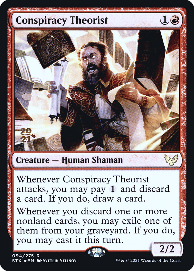 Conspiracy Theorist (PRE-094) [Strixhaven: School of Mages Promos] Foil MTG Single Wizards of the Coast