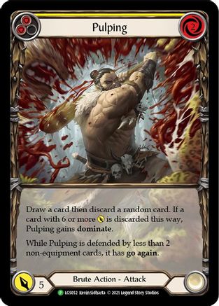 Pulping (Yellow) [LGS052] (Promo)  Rainbow Foil Flesh And Blood Single Flesh And Blood   