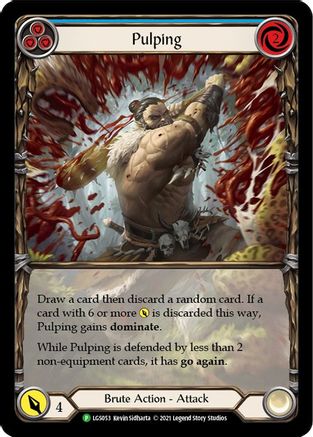 Pulping (Blue) [LGS053] (Promo)  Rainbow Foil Flesh And Blood Single Flesh And Blood   