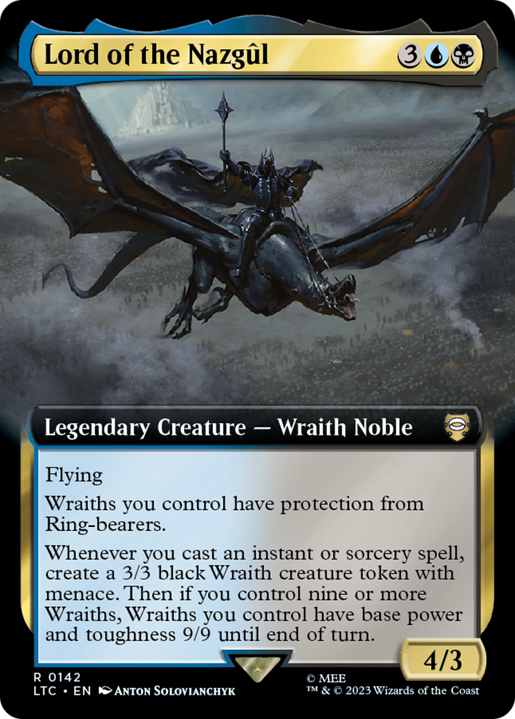 Lord of the Nazgul (Extended Art) [The Lord of the Rings: Tales of Middle-Earth Commander] MTG Single Magic: The Gathering