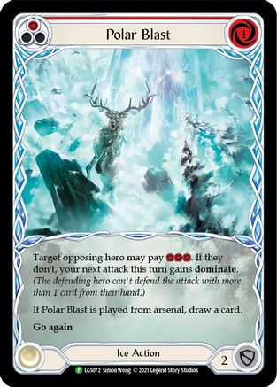 Polar Blast (Red) [LGS072] (Promo)  Rainbow Foil Flesh And Blood Single Flesh And Blood   