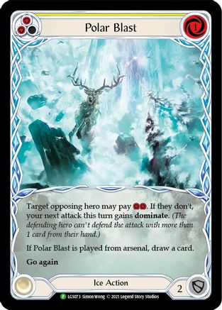 Polar Blast (Yellow) [LGS073] (Promo)  Rainbow Foil Flesh And Blood Single Flesh And Blood   