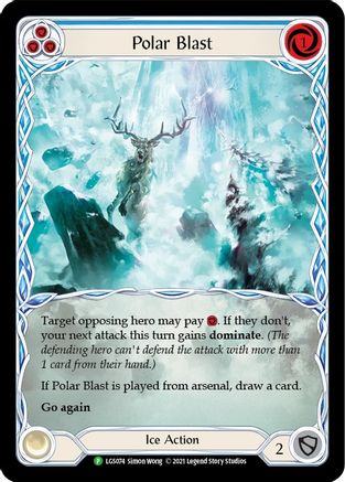 Polar Blast (Blue) [LGS074] (Promo)  Rainbow Foil Flesh And Blood Single Flesh And Blood   