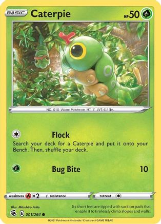 Caterpie (1/264) Reverse Holofoil [SWSH: Fusion Strike] Pokemon Single Pokémon