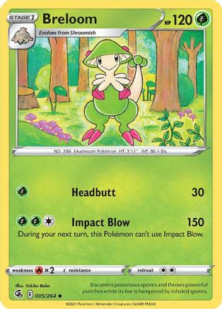Breloom (5/264) [SWSH: Fusion Strike] Pokemon Single Pokémon