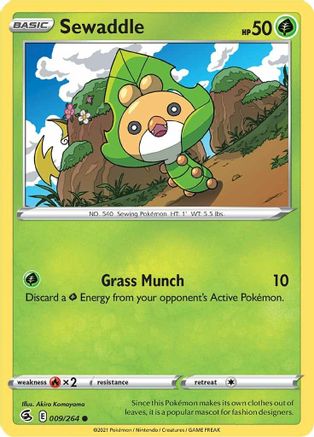 Sewaddle (9/264) [SWSH: Fusion Strike] Pokemon Single Pokémon