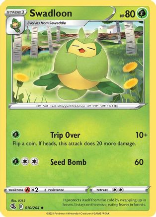 Swadloon (10/264) [SWSH: Fusion Strike] Pokemon Single Pokémon