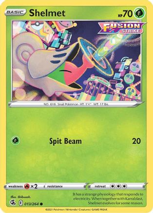 Shelmet (13/264) [SWSH: Fusion Strike] Pokemon Single Pokémon