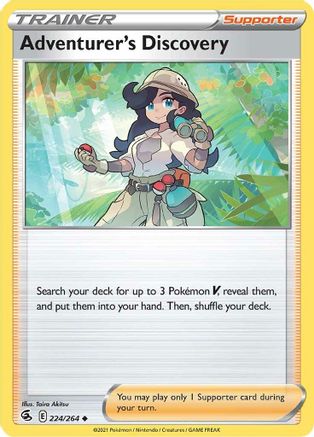 Adventurer's Discovery (224/264) Reverse Holofoil [SWSH: Fusion Strike] Pokemon Single Pokémon