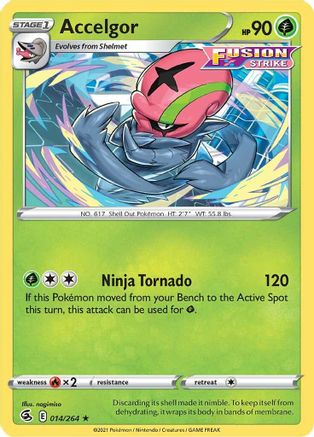 Accelgor (14/264) [SWSH: Fusion Strike] Pokemon Single Pokémon