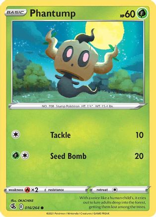 Phantump (16/264) [SWSH: Fusion Strike] Pokemon Single Pokémon