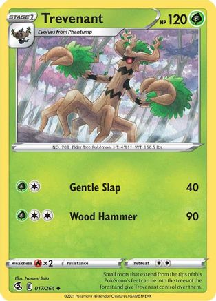 Trevenant (17/264) Reverse Holofoil [SWSH: Fusion Strike] Pokemon Single Pokémon