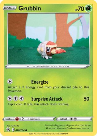 Grubbin (18/264) [SWSH: Fusion Strike] Pokemon Single Pokémon