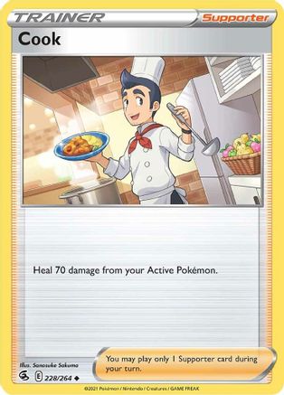 Cook (228/264) Reverse Holofoil [SWSH: Fusion Strike] Pokemon Single Pokémon