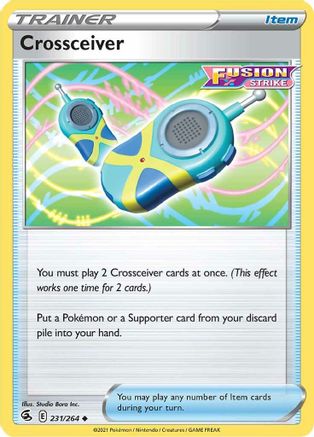 Crossceiver (231/264) [SWSH: Fusion Strike] Pokemon Single Pokémon
