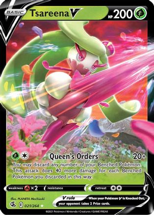 Tsareena V (21/264) Holofoil [SWSH: Fusion Strike] Pokemon Single Pokémon