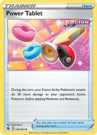 Power Tablet (236/264) Reverse Holofoil [SWSH: Fusion Strike] Pokemon Single Pokémon