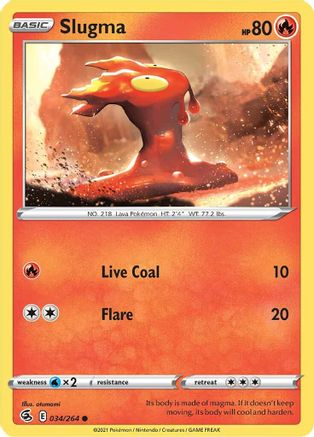Slugma (34/264) [SWSH: Fusion Strike] Pokemon Single Pokémon